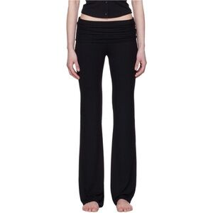 SKIMS Soft Lounge Foldover Pant in black Sz L NEW!